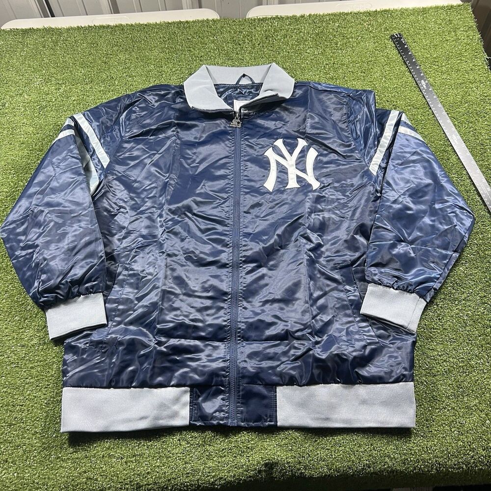 NY New York Yankees Navy Blue Starter Bomber Jacket Men’s Size 3XL NWOT